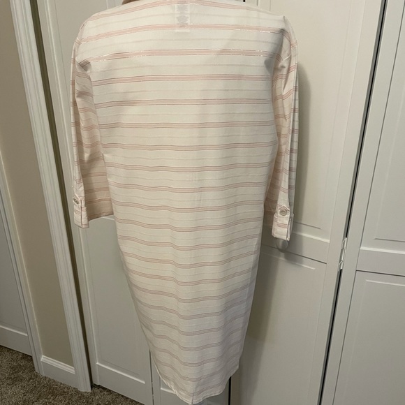 NWOT Dotti Swimsuit Coverup Button Front  Pink Metallic Thread - Picture 6 of 9
